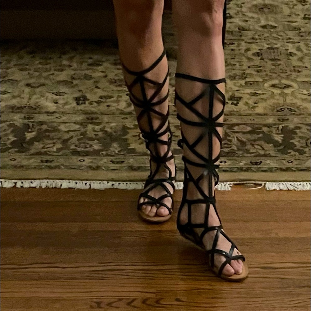 Roman style sandals.
